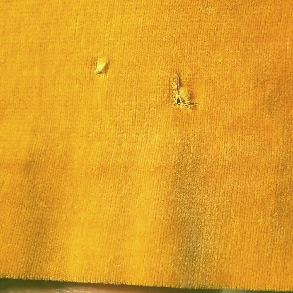 50s Pant Set Yellow Corduroy Velvet XS 21 Inch Waist - Picture 8 of 14